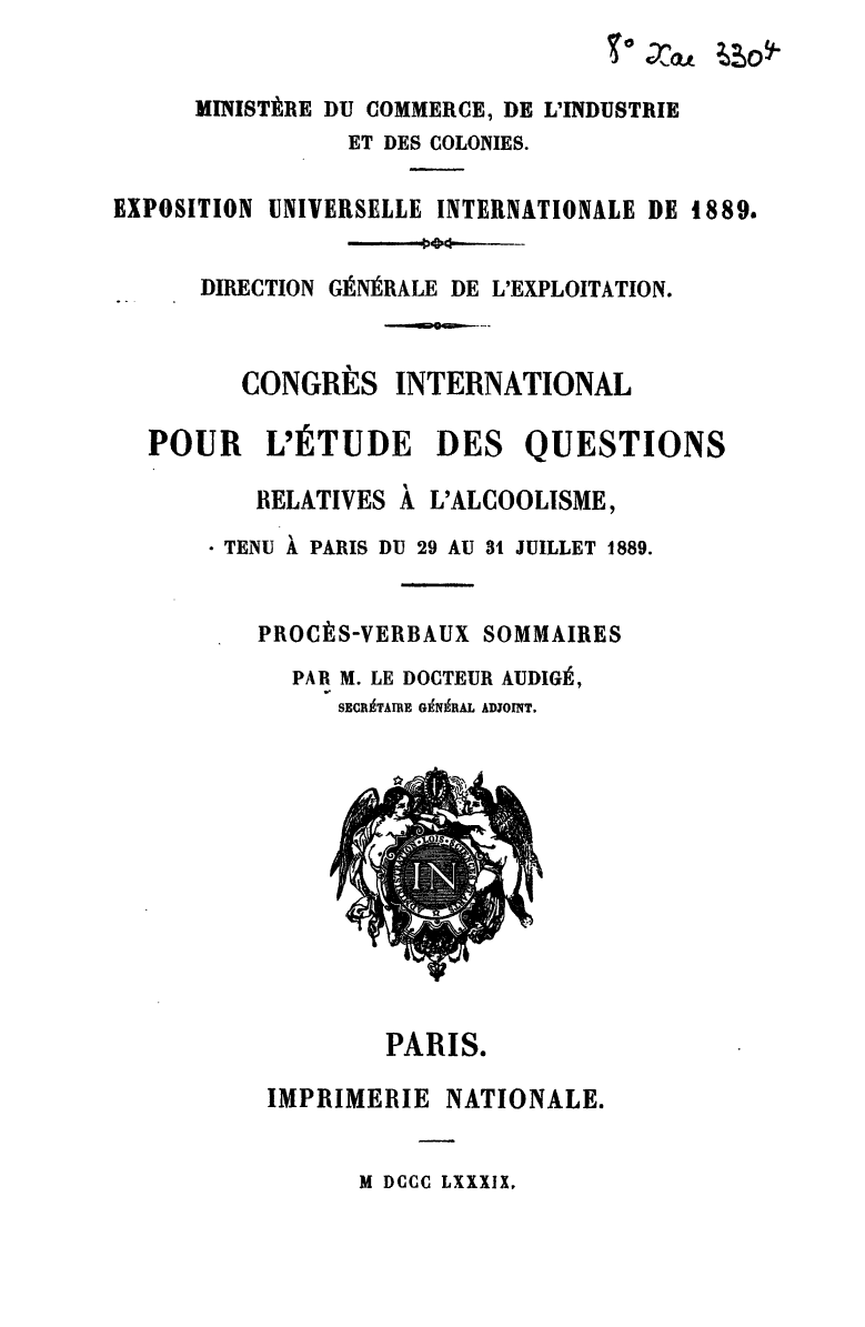 Page de titre du 8XAE330.4