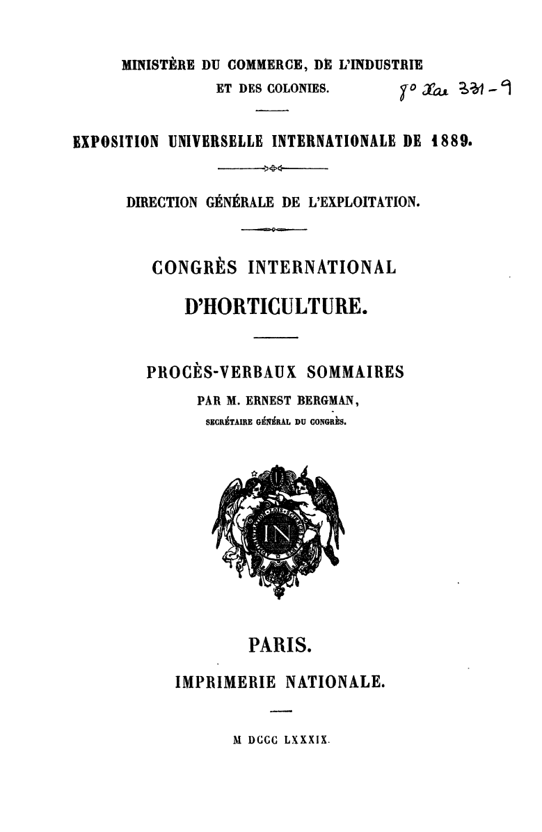 Page de titre du 8XAE331.9