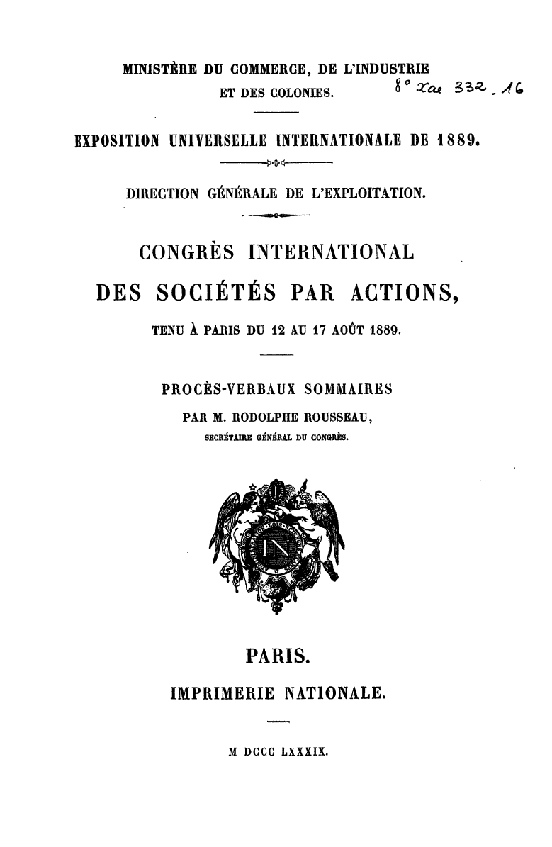 Page de titre du 8XAE332.16