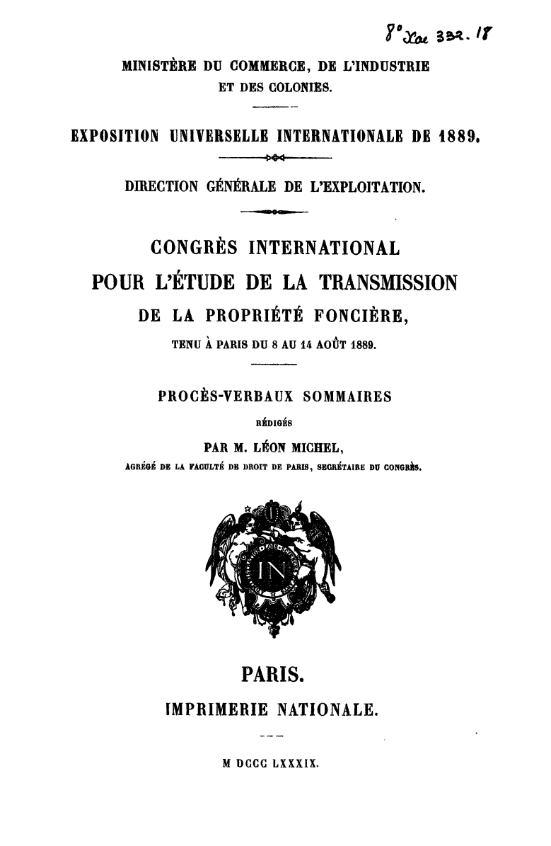 Page de titre du 8XAE332.18