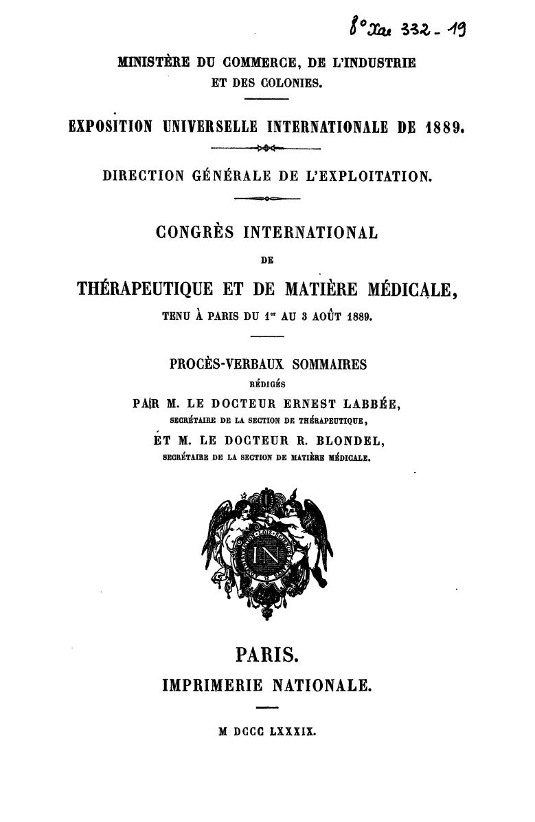 Page de titre du 8XAE332.19