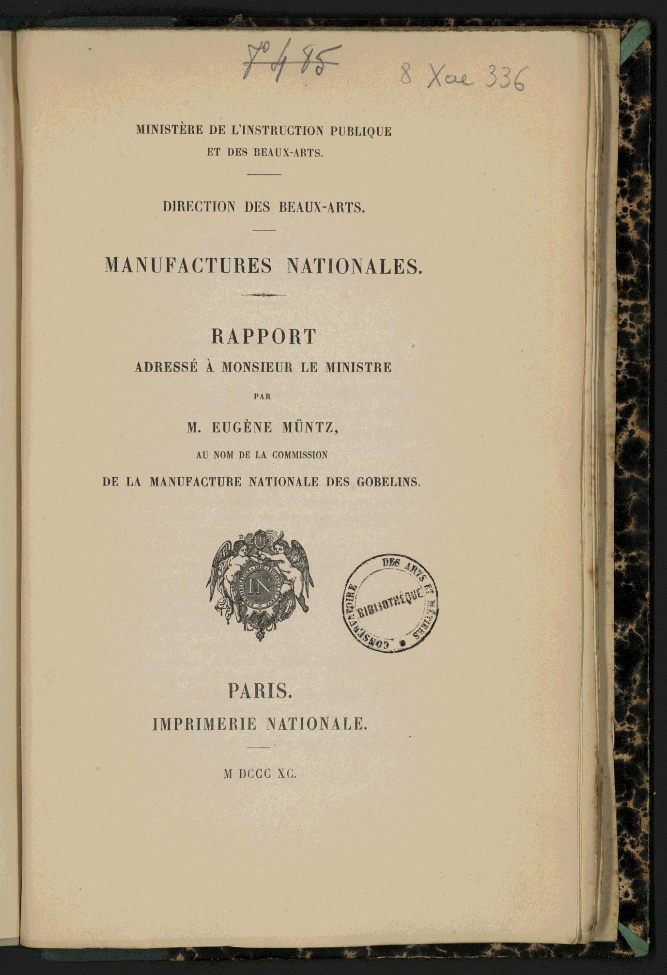 Page de titre du 8XAE336