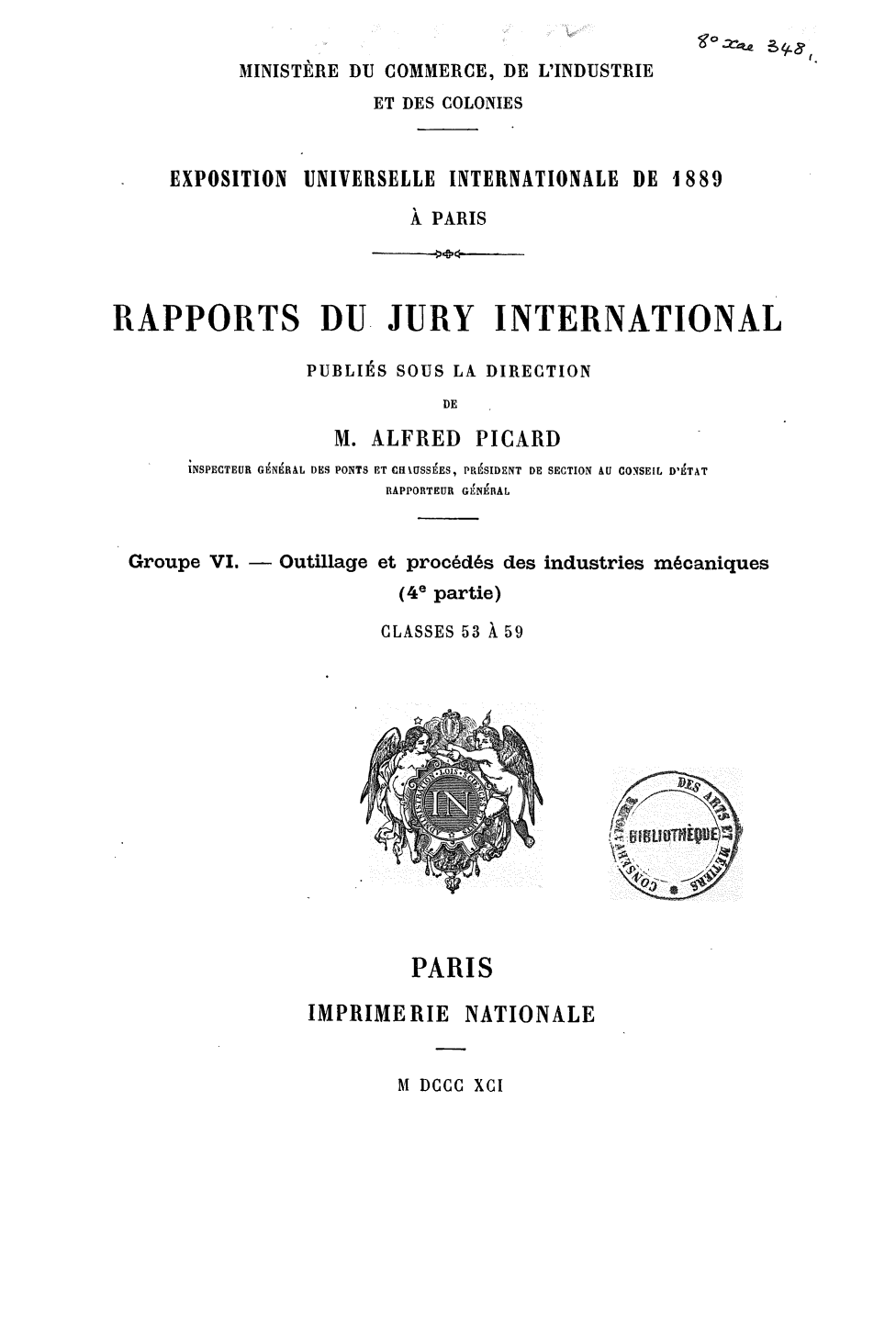 Page de titre du 8XAE348.13