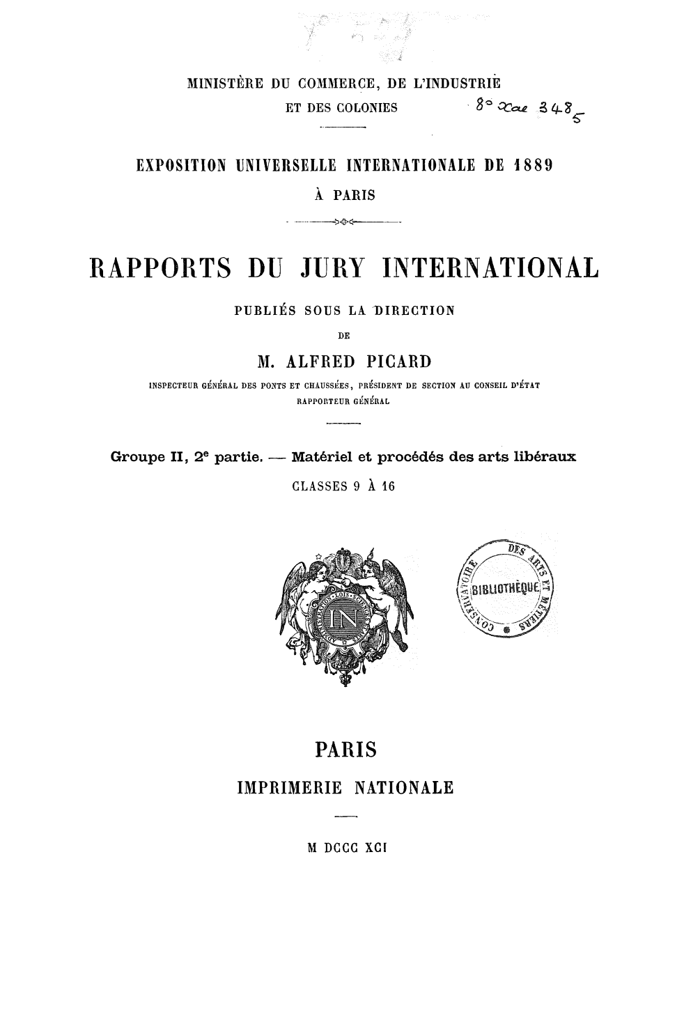 Page de titre du 8XAE348.5