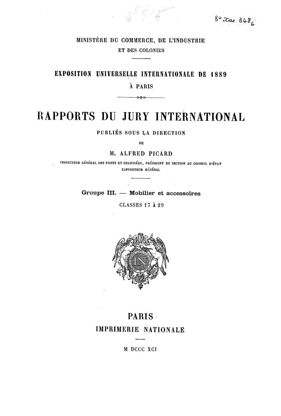 Page de titre du 8XAE348.6