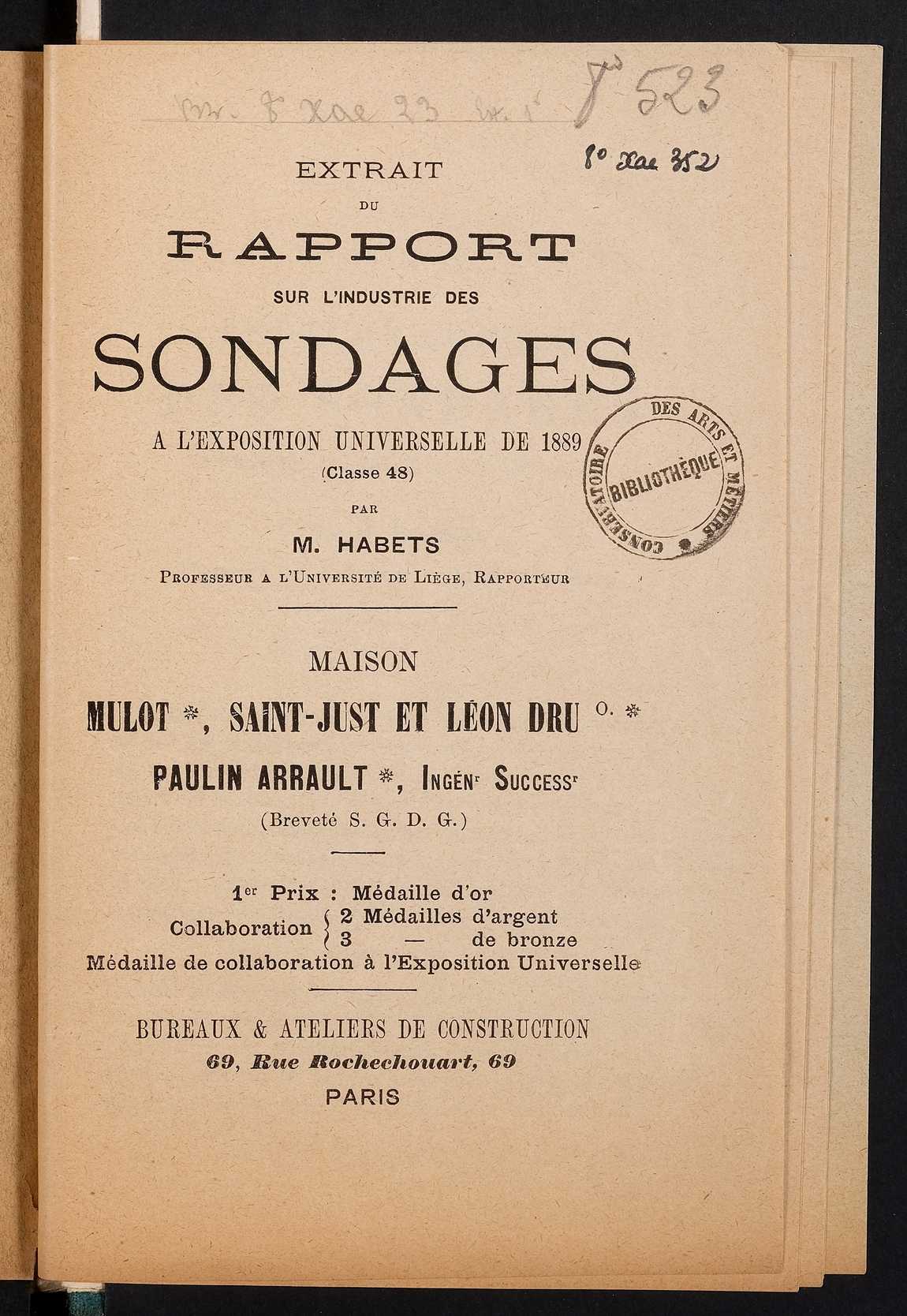 Page de titre du 8XAE352