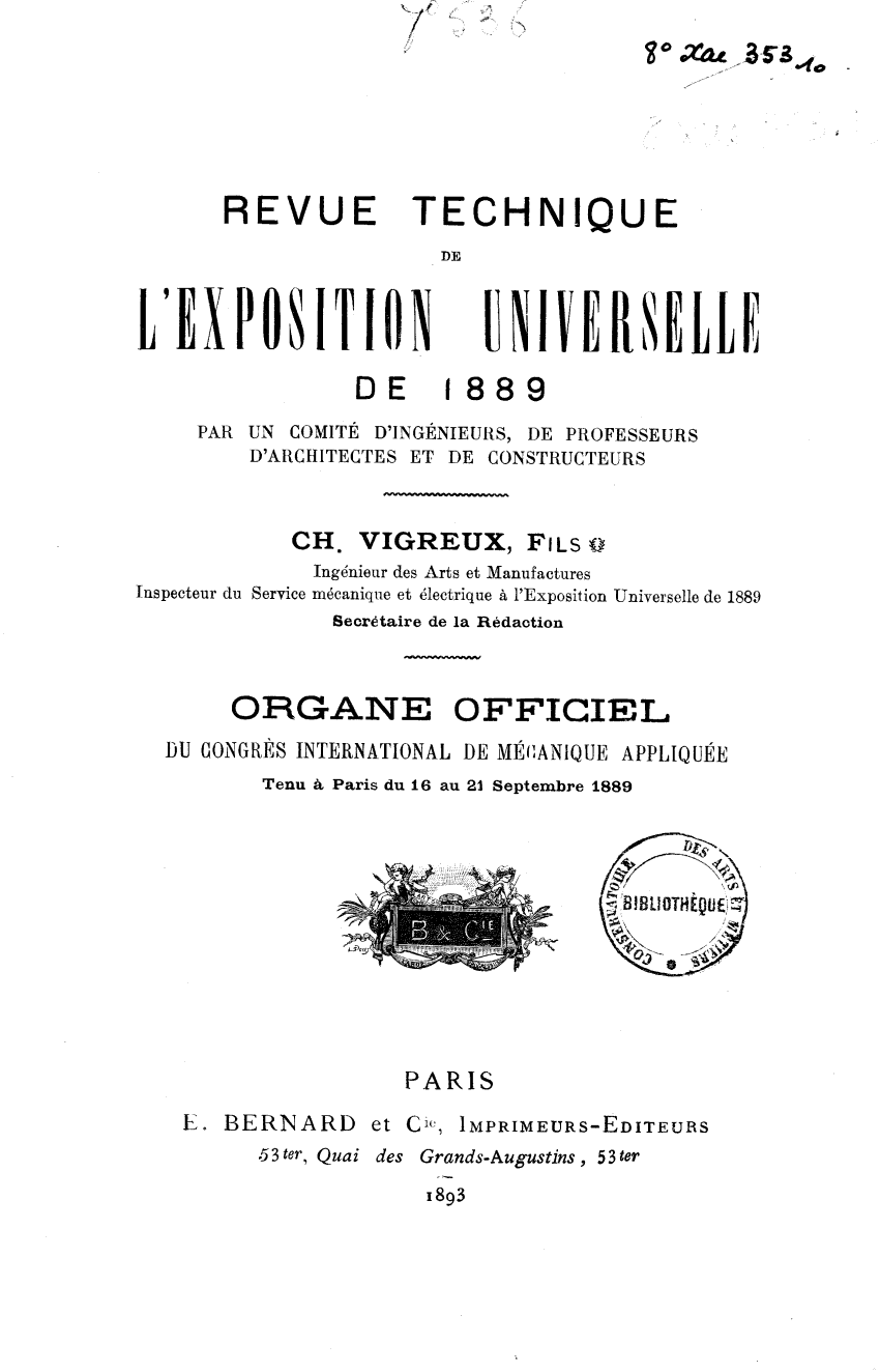 Page de titre du 8XAE353.13