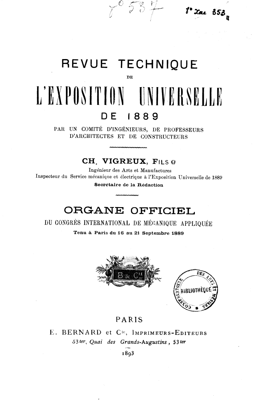 Page de titre du 8XAE353.14