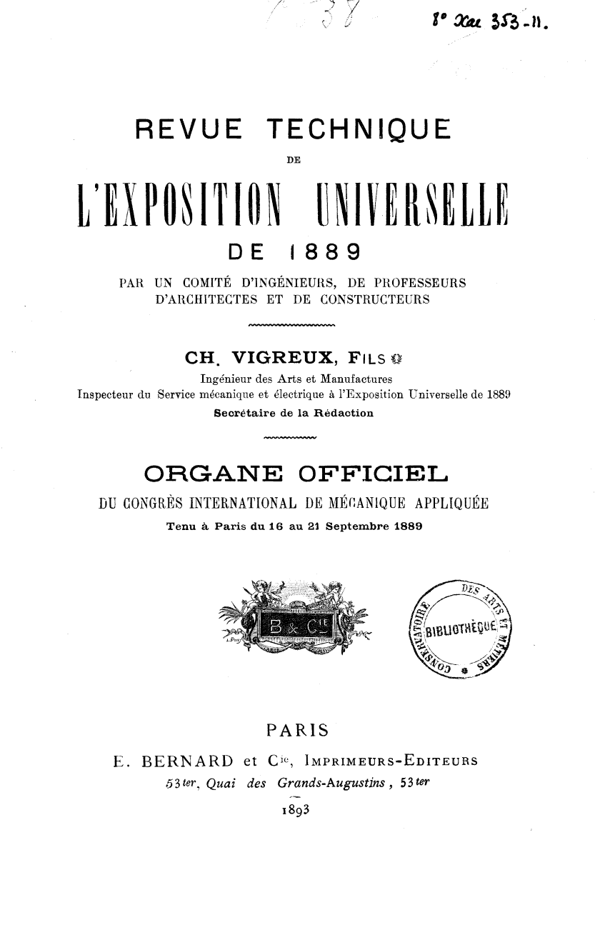 Page de titre du 8XAE353.15