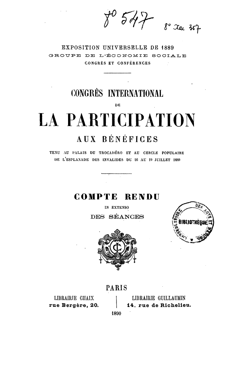 Page de titre du 8XAE357