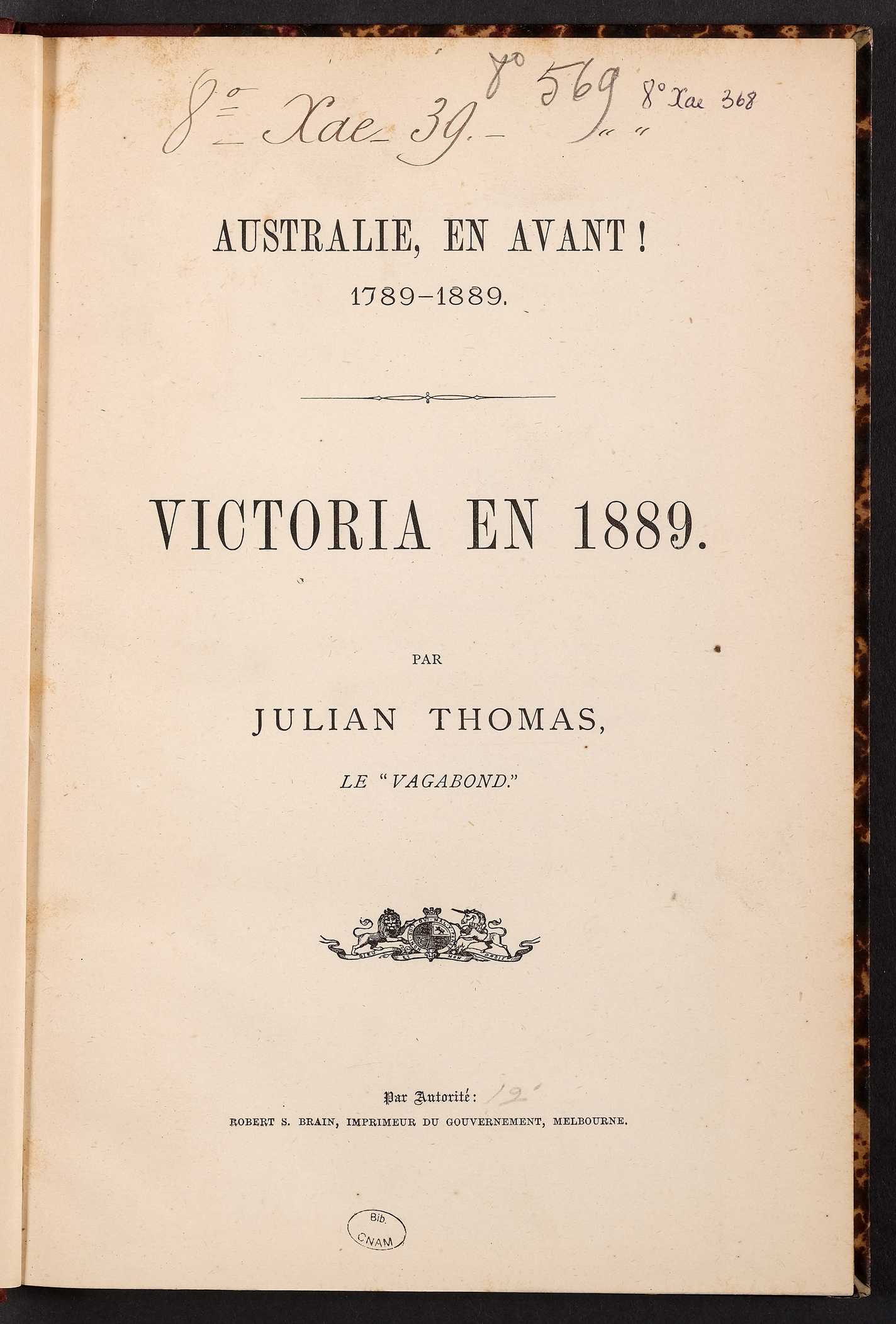 Page de titre du 8XAE368