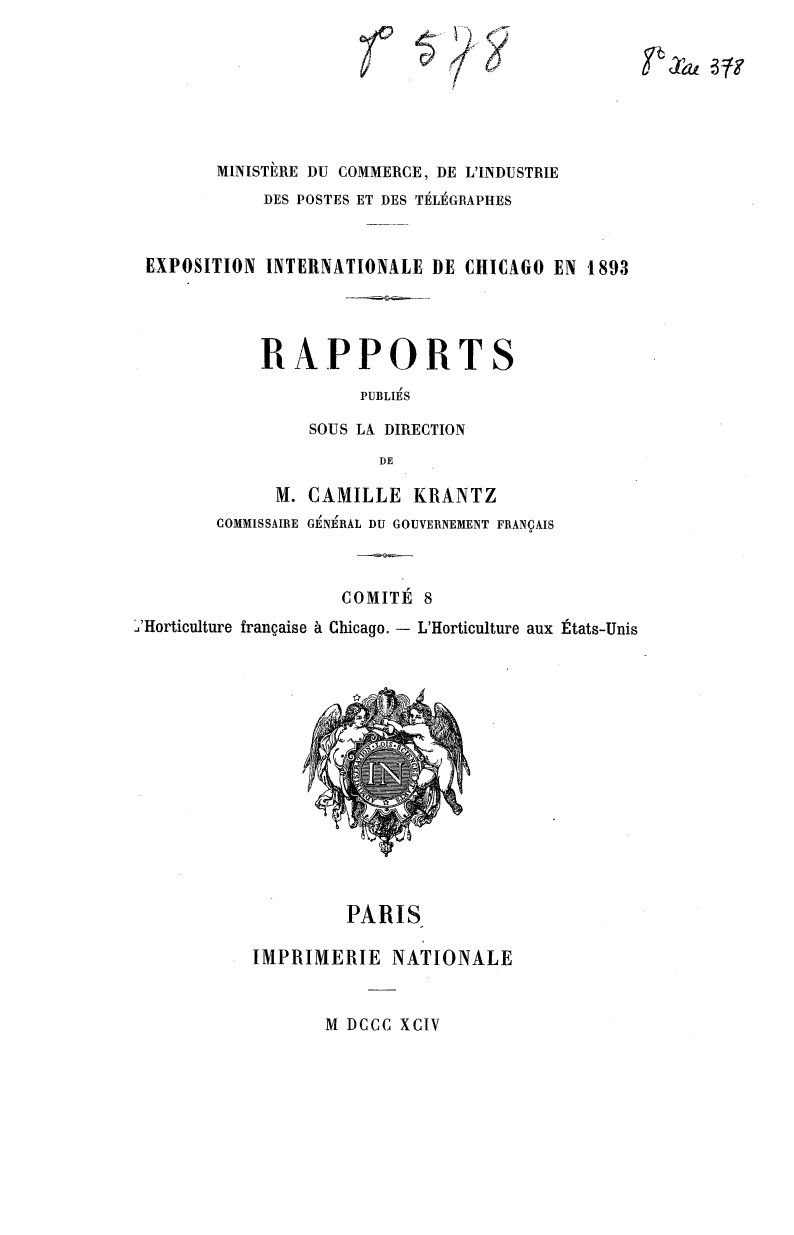 Page de titre du 8XAE378