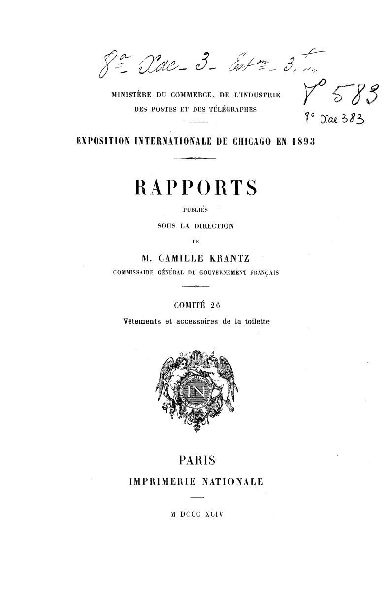 Page de titre du 8XAE383