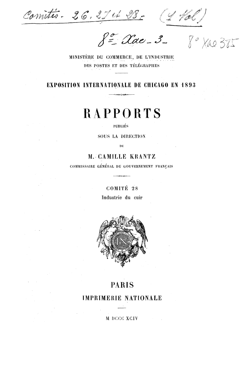 Page de titre du 8XAE385