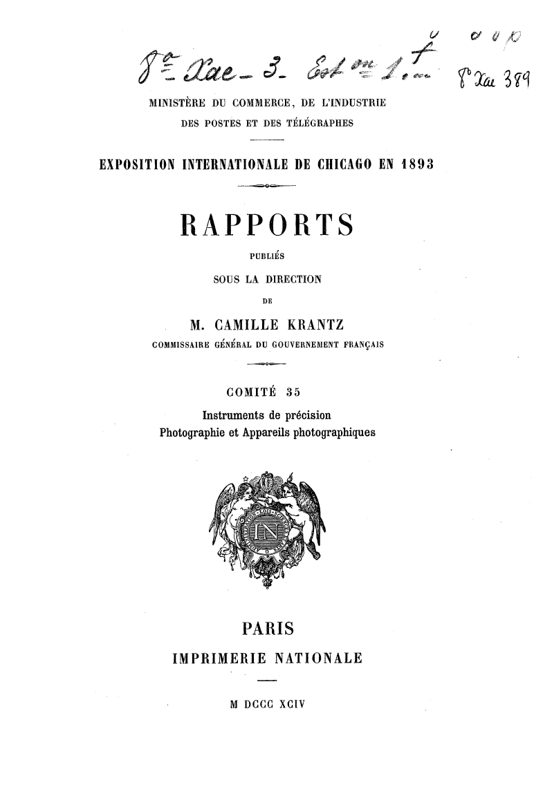 Page de titre du 8XAE389