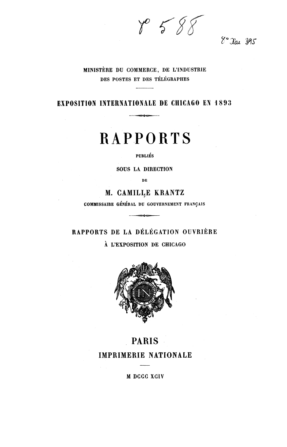 Page de titre du 8XAE395