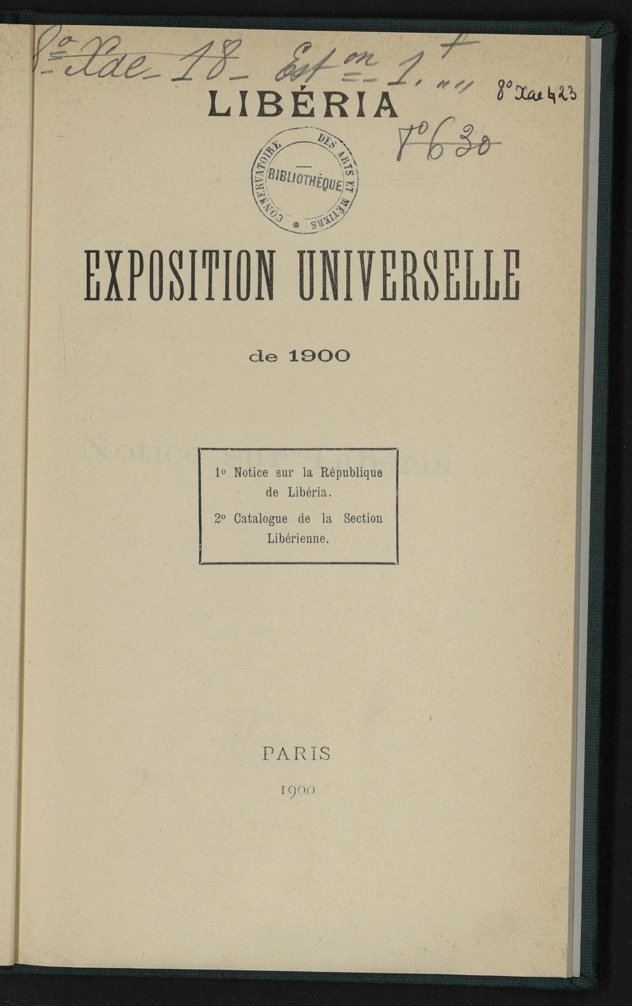 Page de titre du 8XAE423