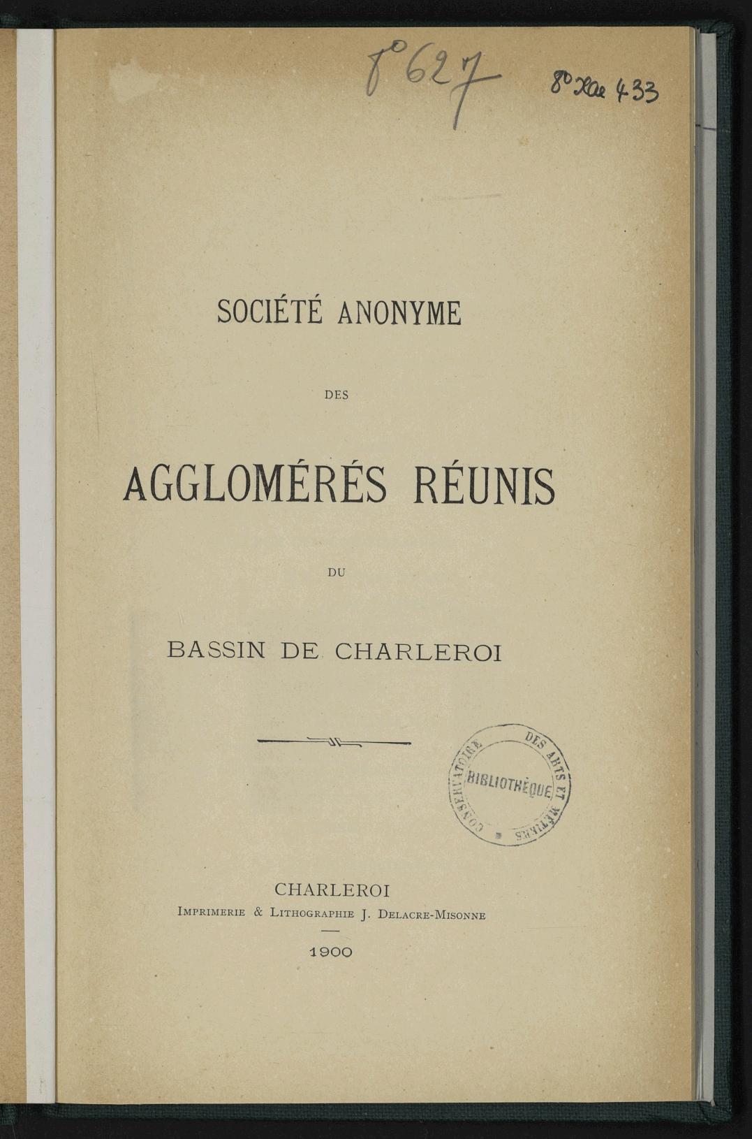 Page de titre du 8XAE433