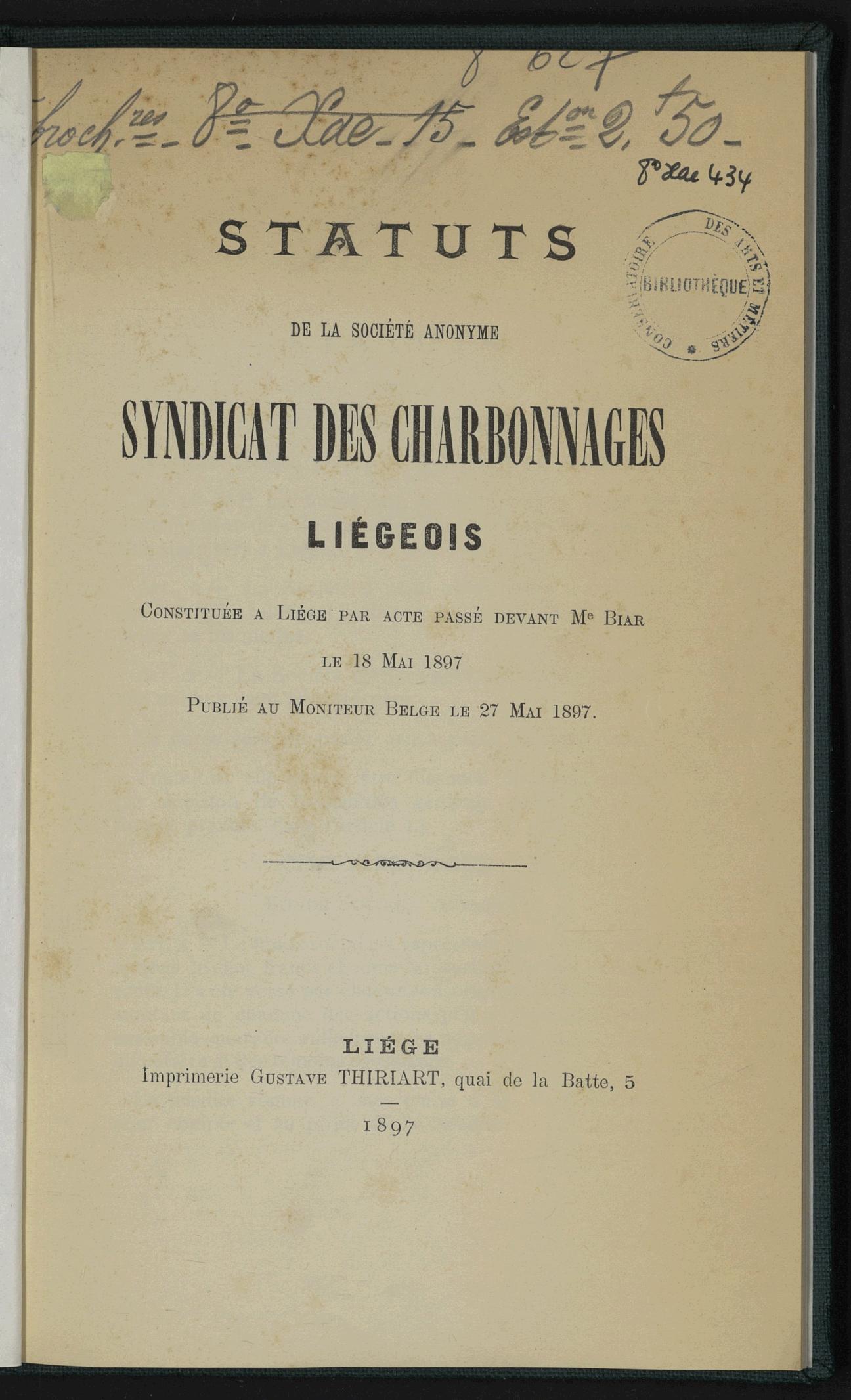 Page de titre du 8XAE434