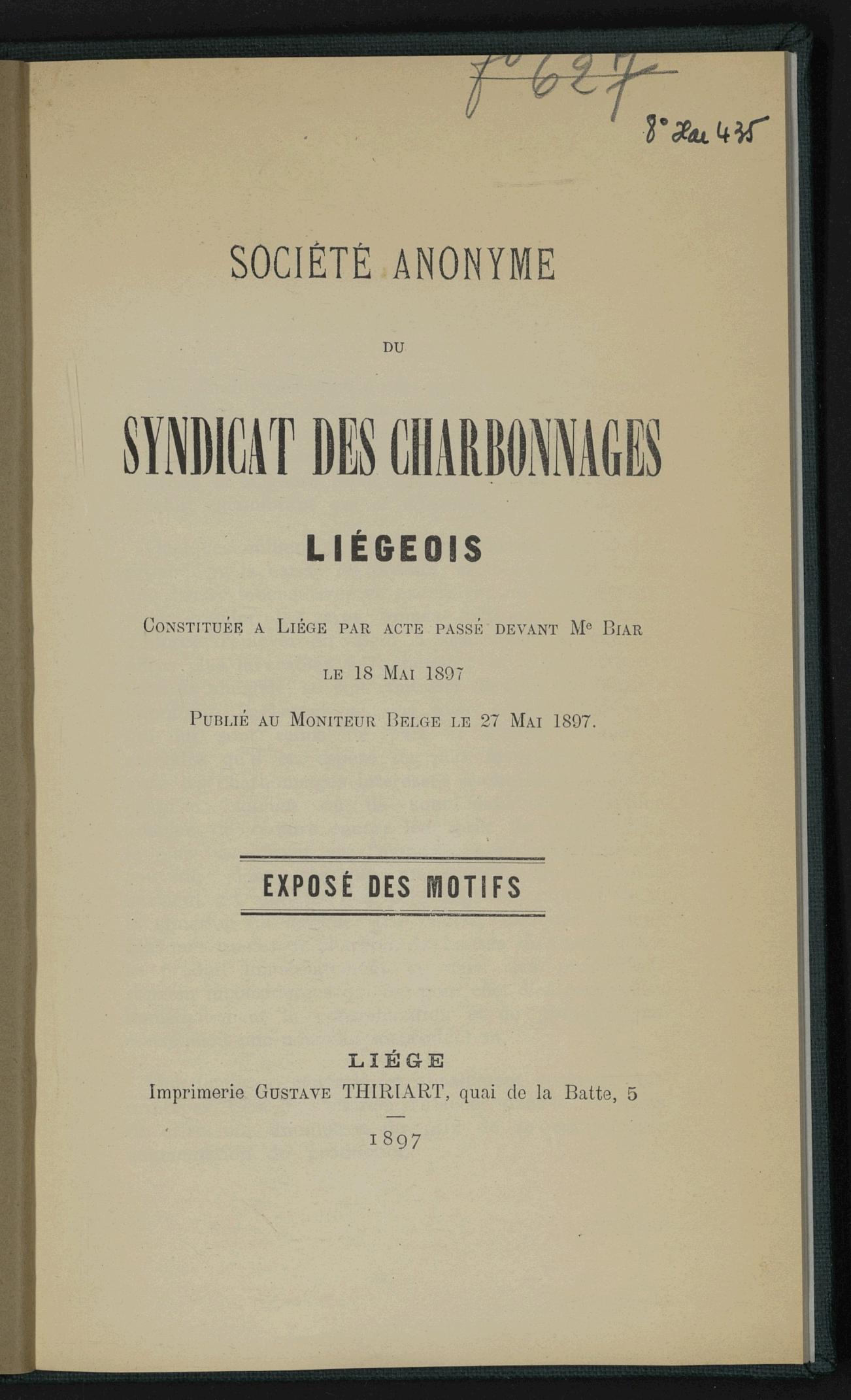 Page de titre du 8XAE435