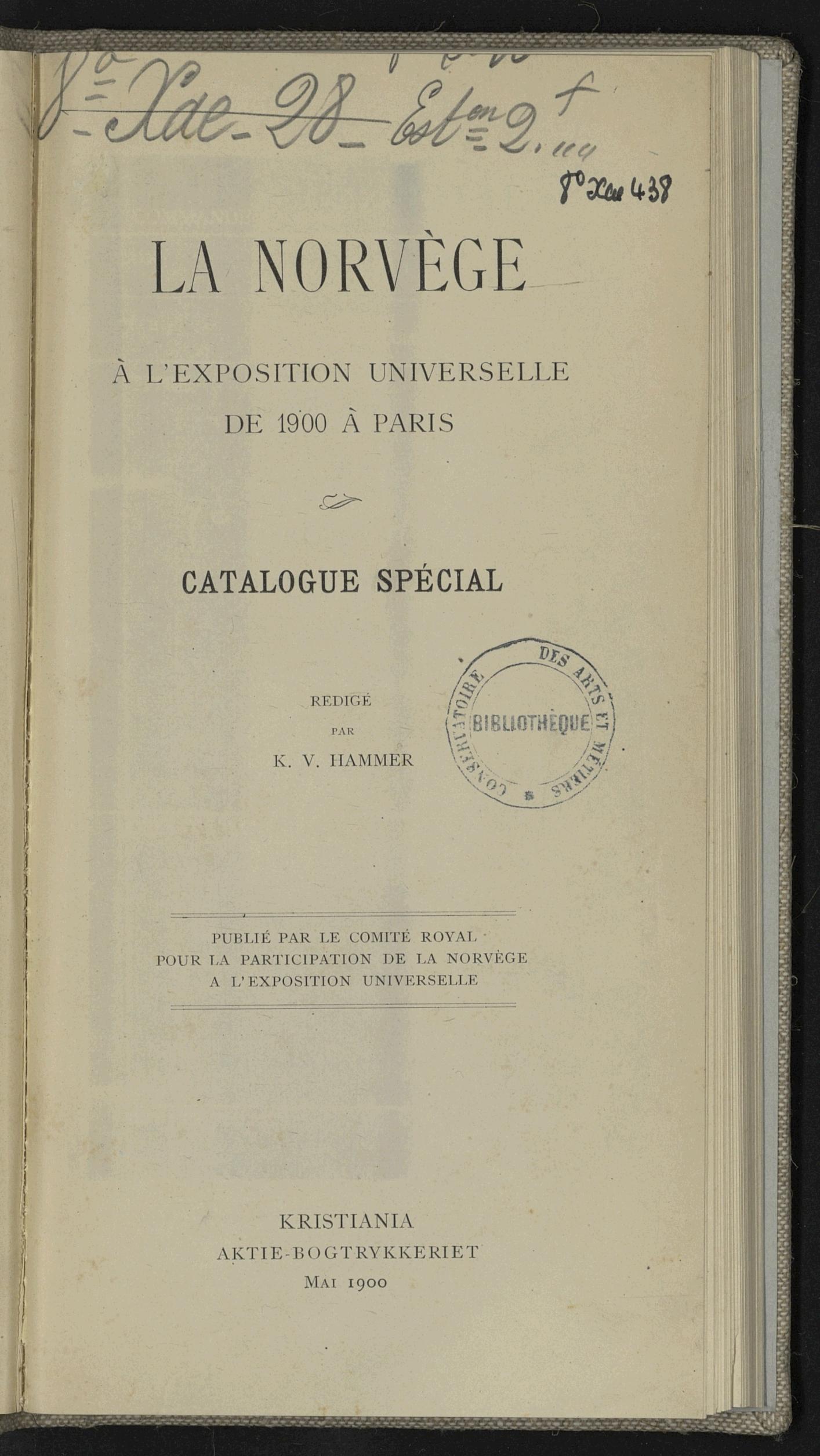 Page de titre du 8XAE438