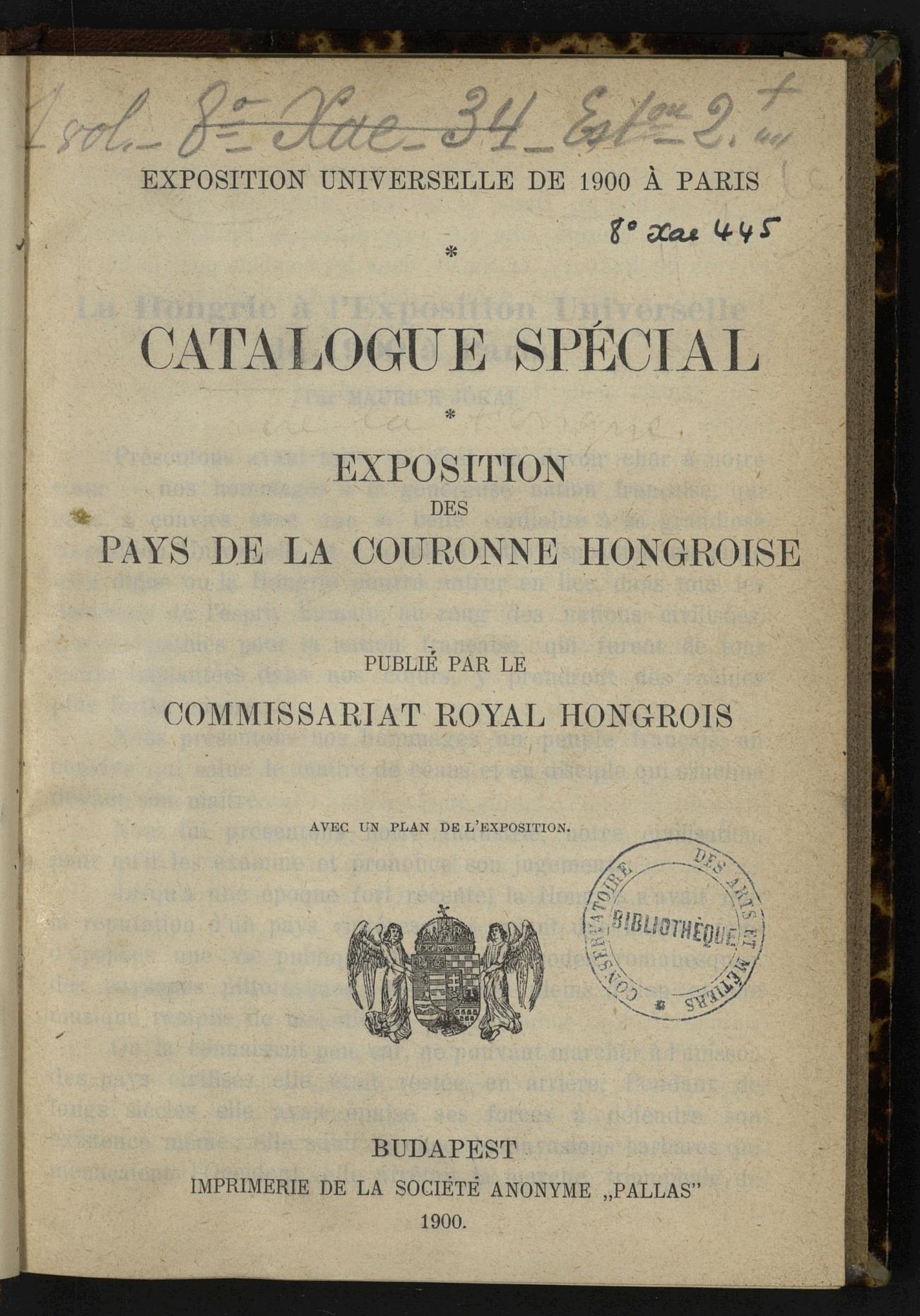 Page de titre du 8XAE445