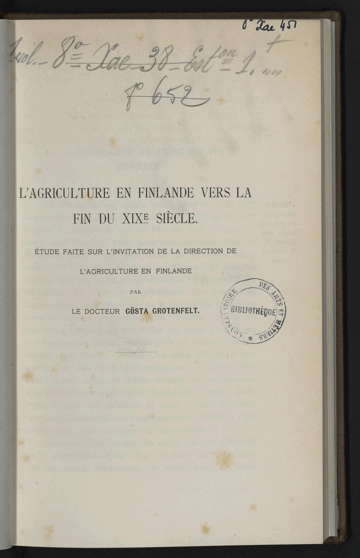 Page de titre du 8XAE451