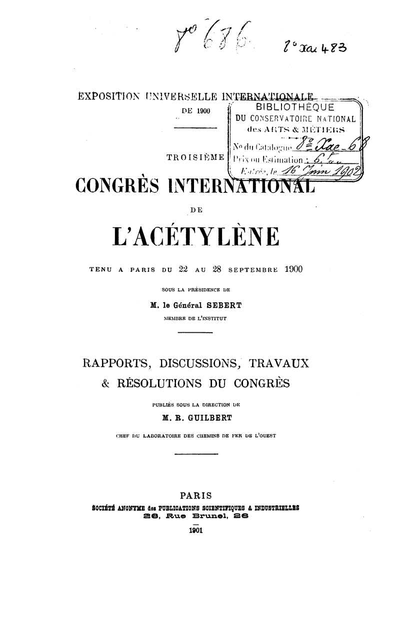 Page de titre du 8XAE483