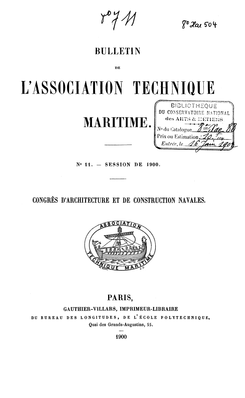 Page de titre du 8XAE504
