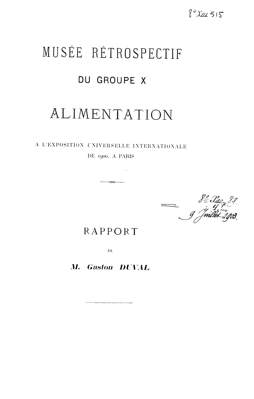 Page de titre du 8XAE515