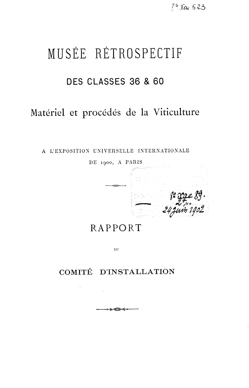 Page de titre du 8XAE523