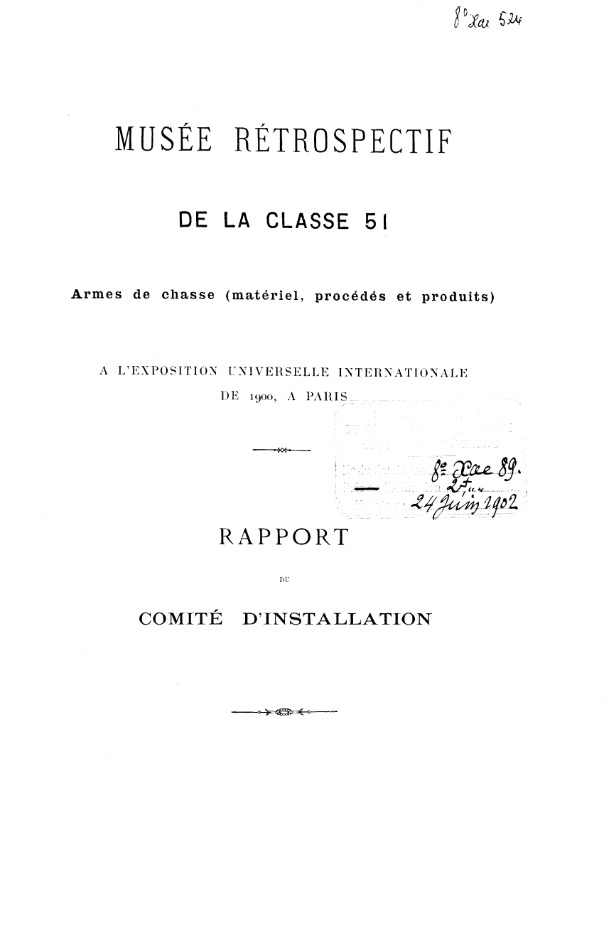 Page de titre du 8XAE524