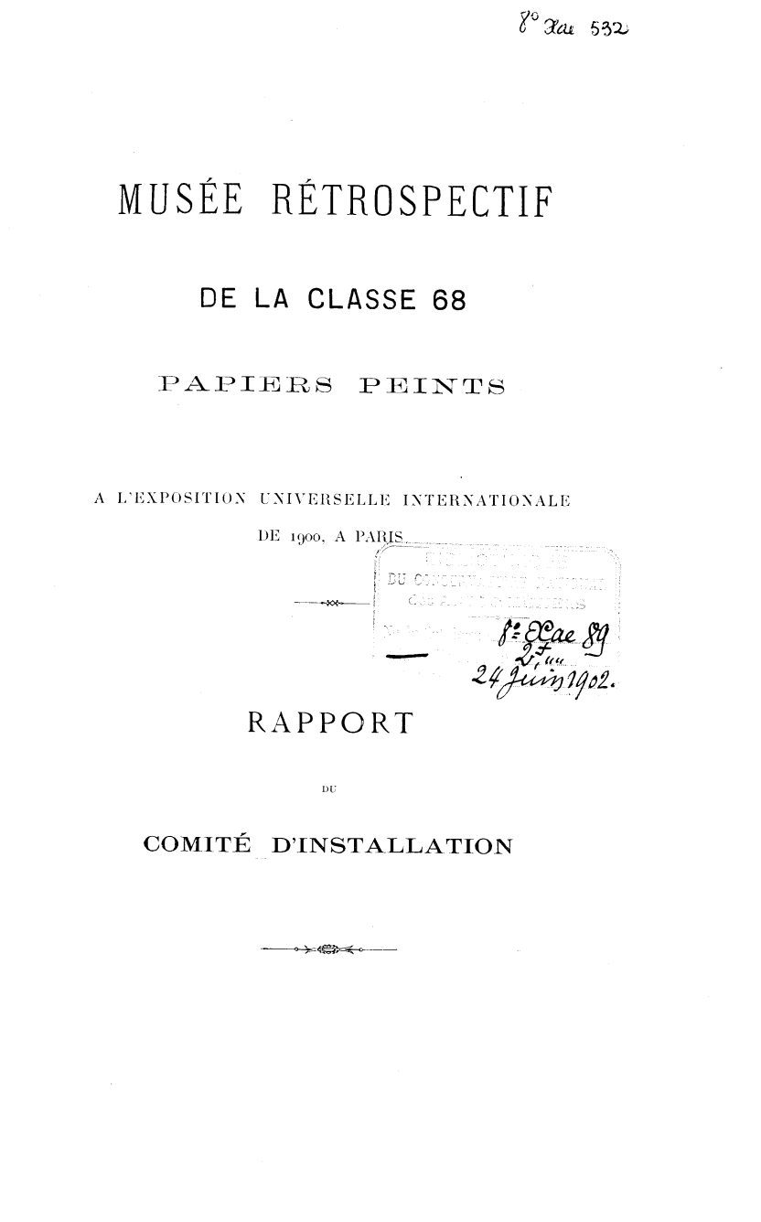 Page de titre du 8XAE532