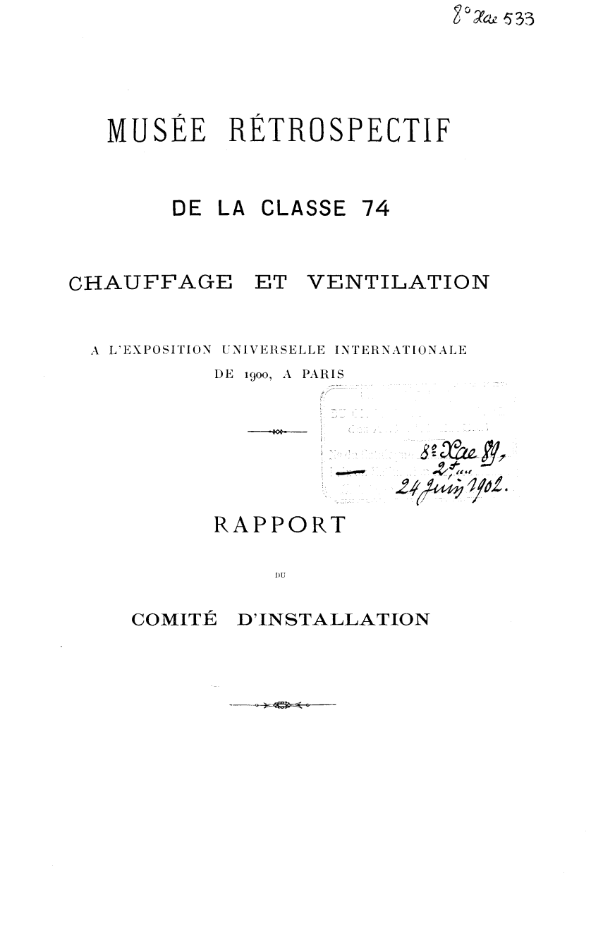 Page de titre du 8XAE533