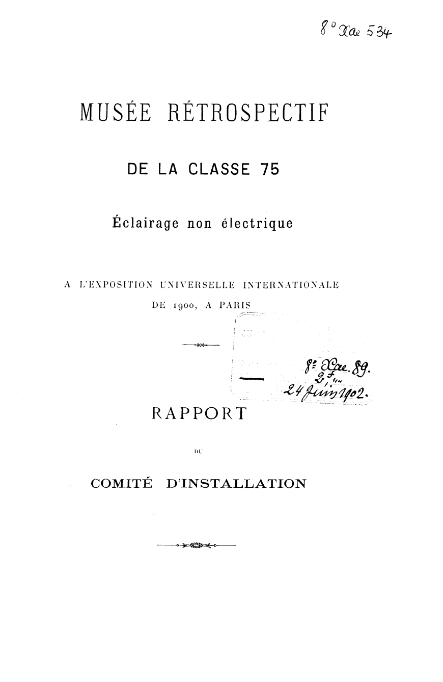 Page de titre du 8XAE534