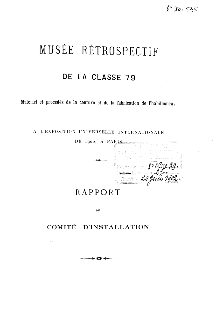 Page de titre du 8XAE536