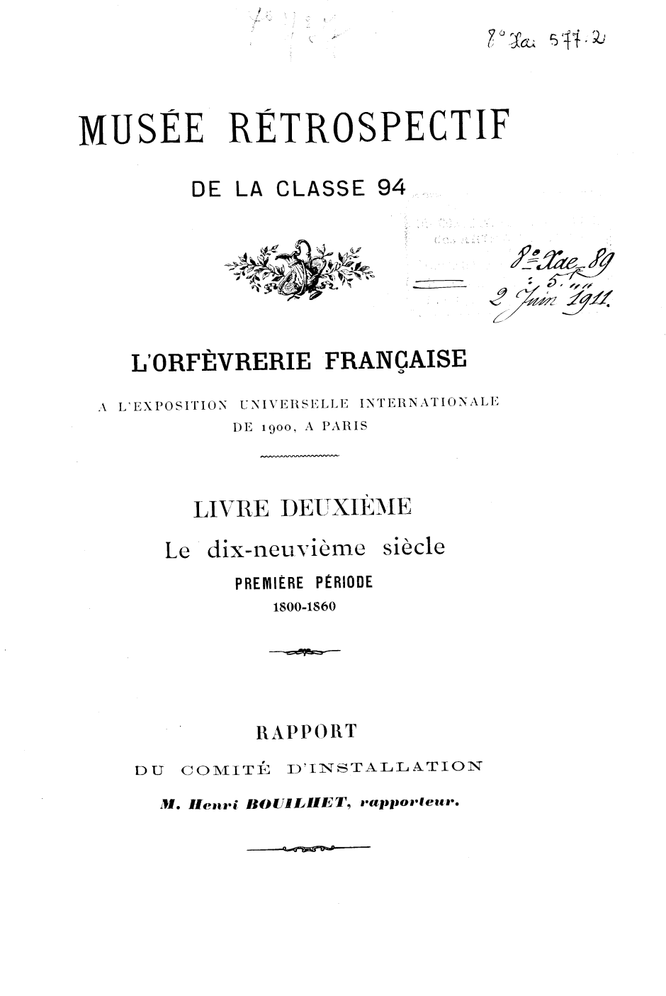 Page de titre du 8XAE557.2