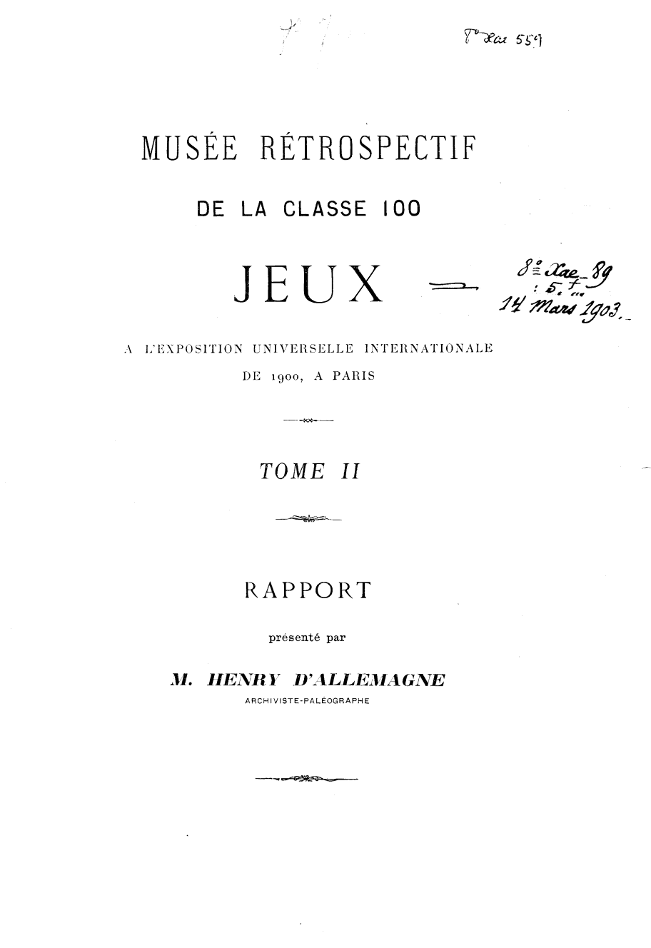 Page de titre du 8XAE559.2