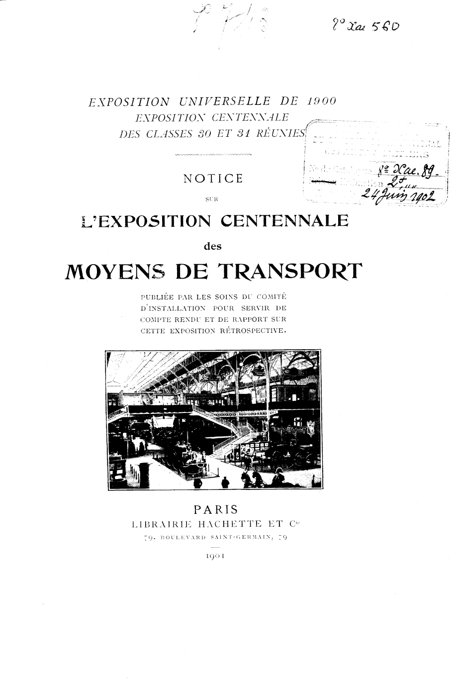 Page de titre du 8XAE560