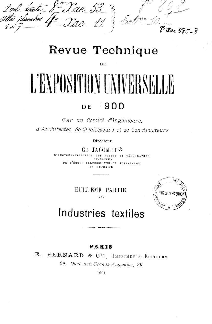 Page de titre du 8XAE585.12