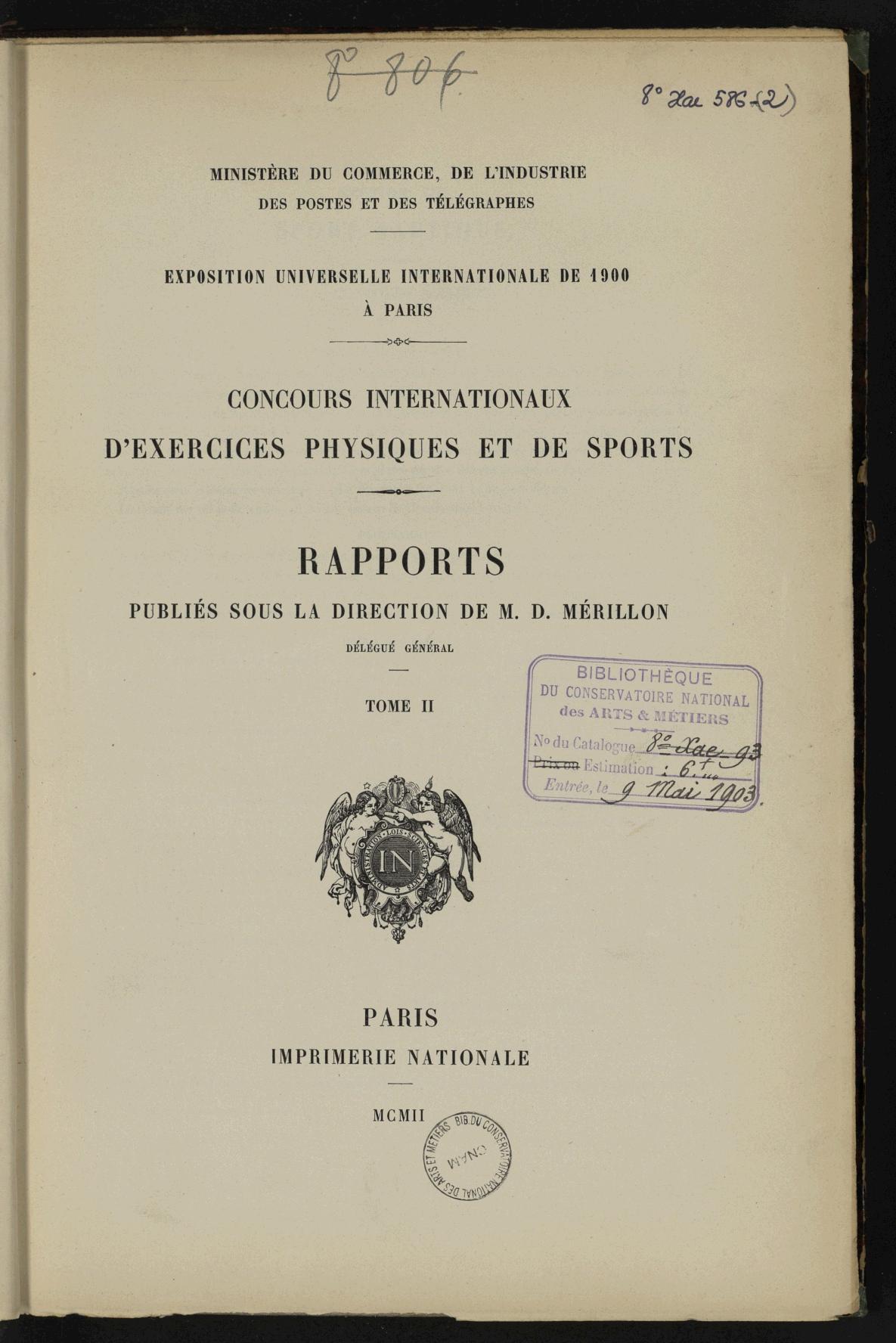 Page de titre du 8XAE586.2