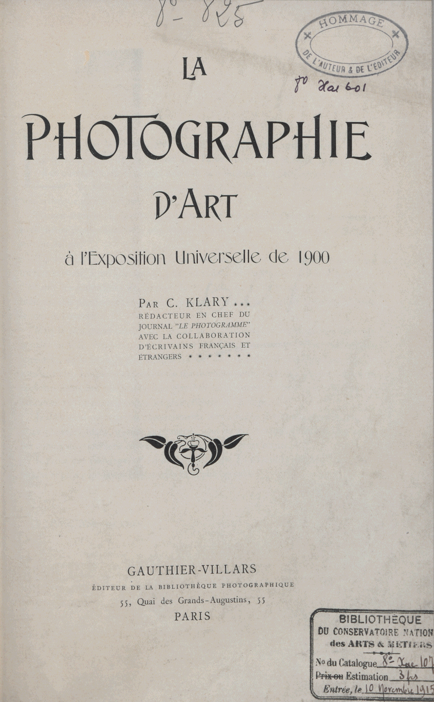 Page de titre du 8XAE601