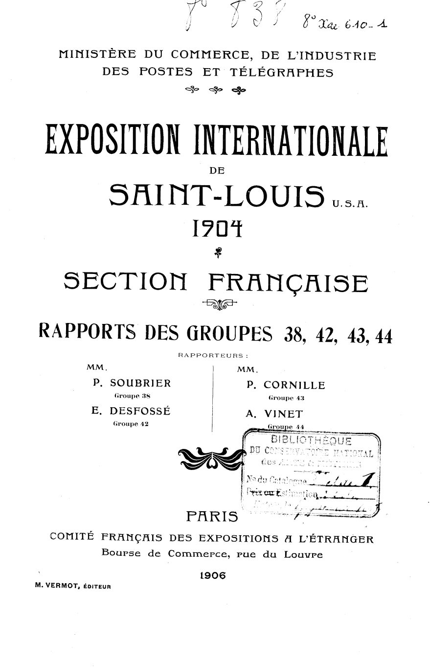 Page de titre du 8XAE610.1