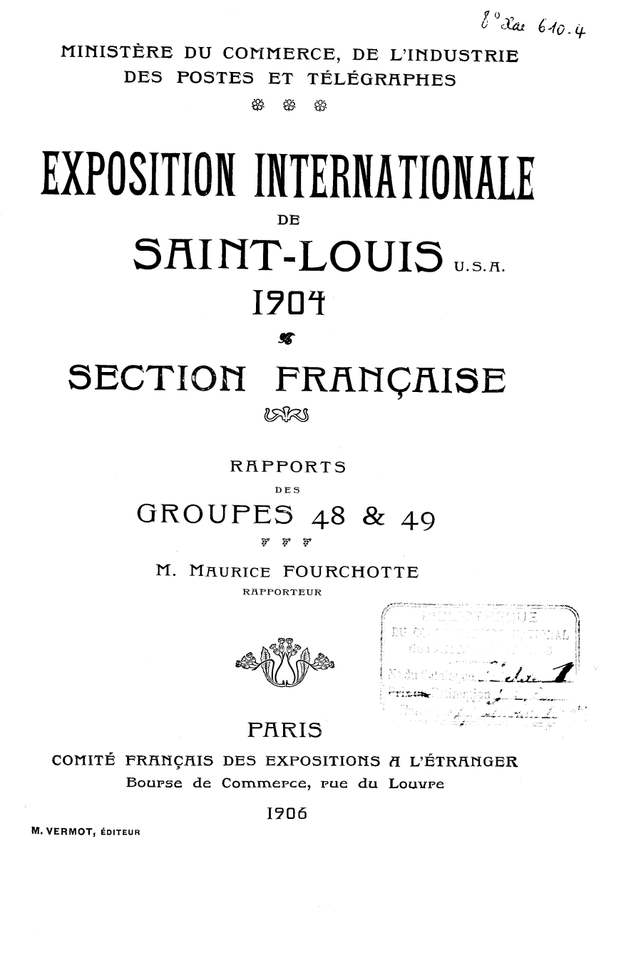 Page de titre du 8XAE610.4