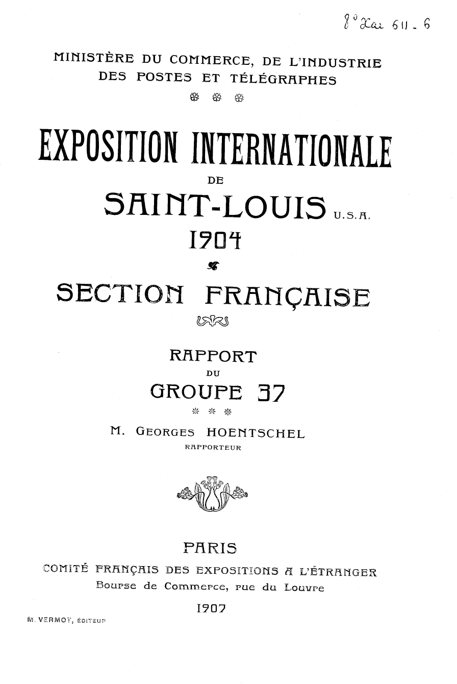 Page de titre du 8XAE611.6