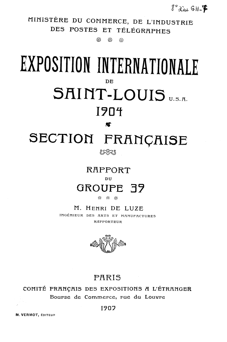 Page de titre du 8XAE611.7