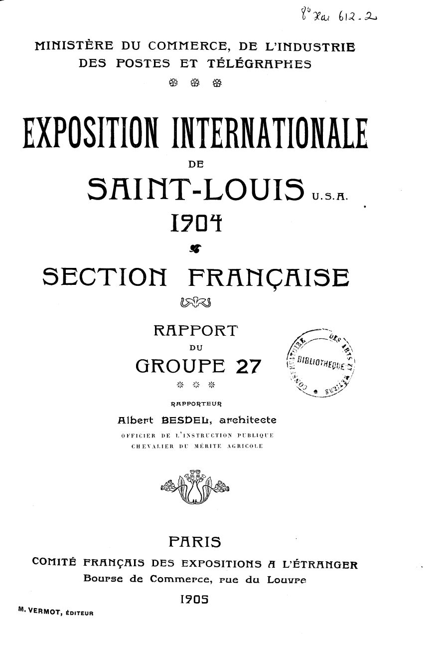 Page de titre du 8XAE612.2