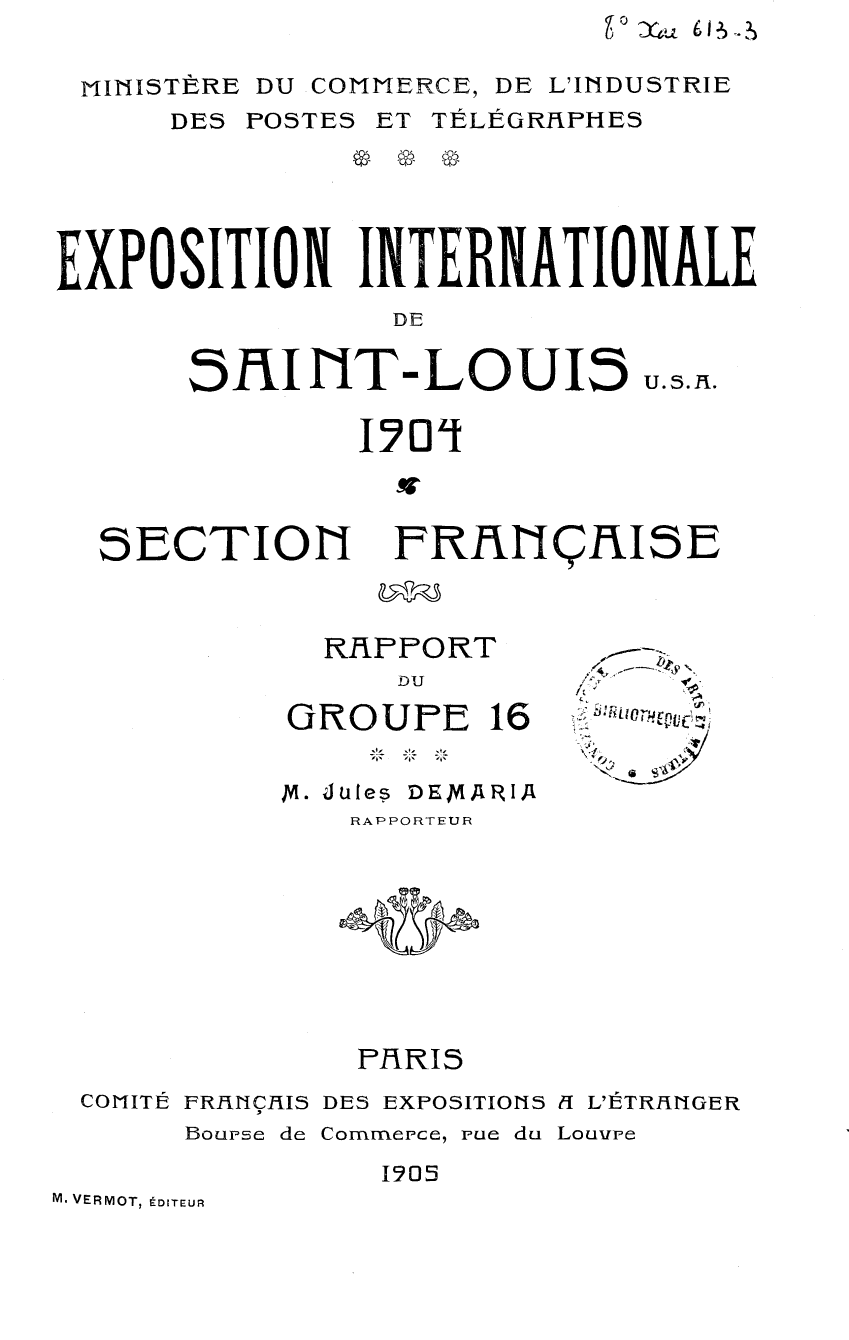 Page de titre du 8XAE613.3