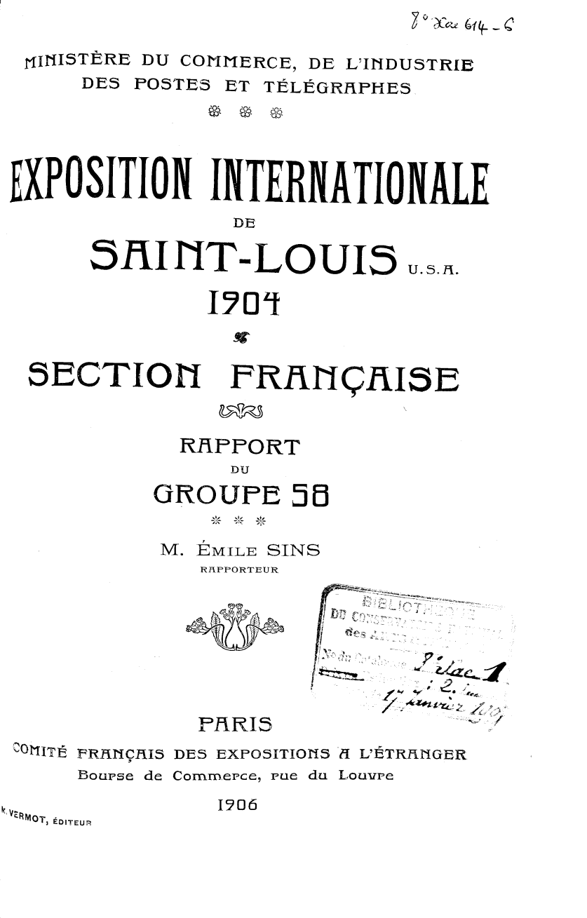 Page de titre du 8XAE614.6