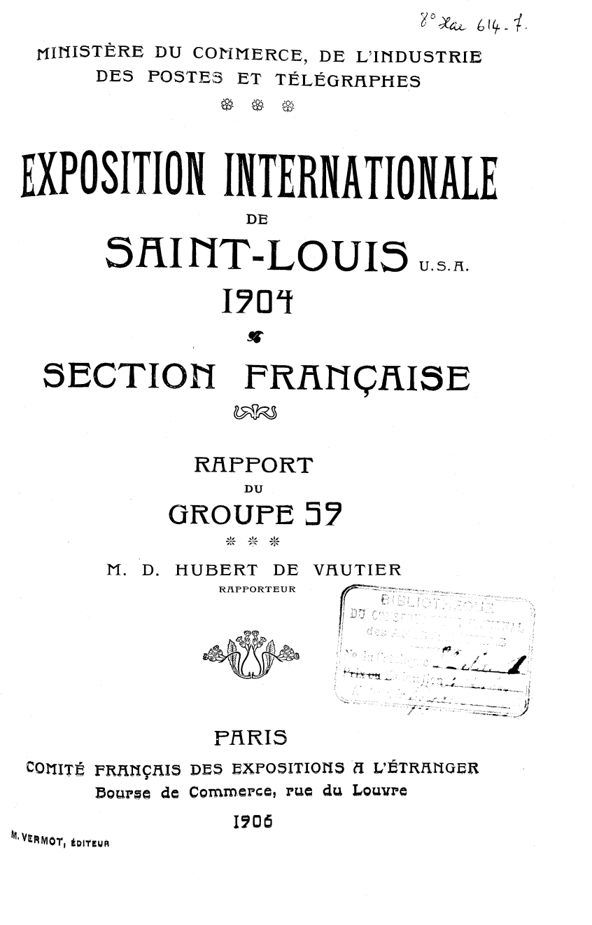 Page de titre du 8XAE614.7